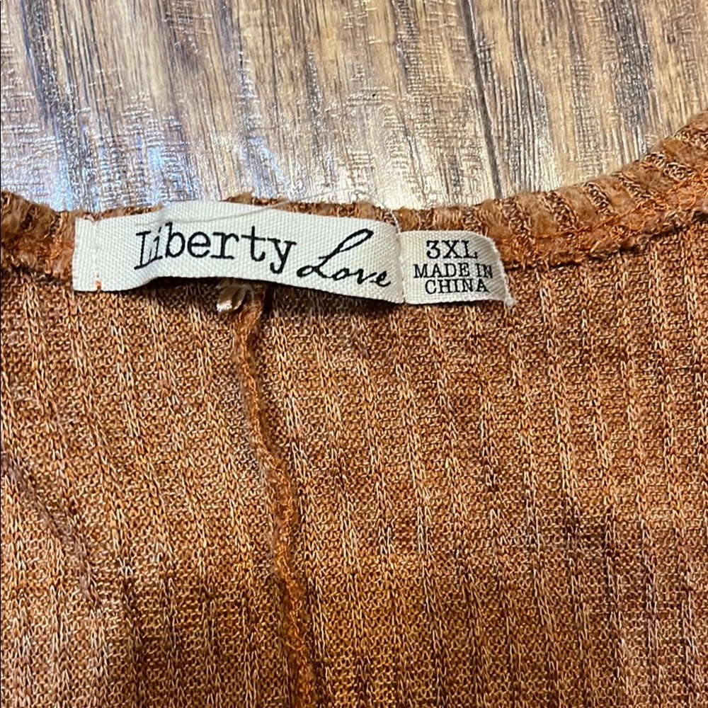 Brown Ribbed Cardigan - Picture 2 of 2